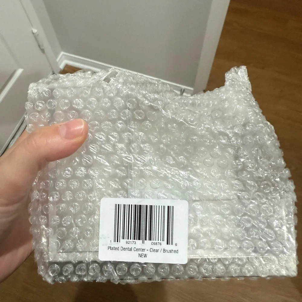 Clear Brushed Plated tooth brush holder brand new